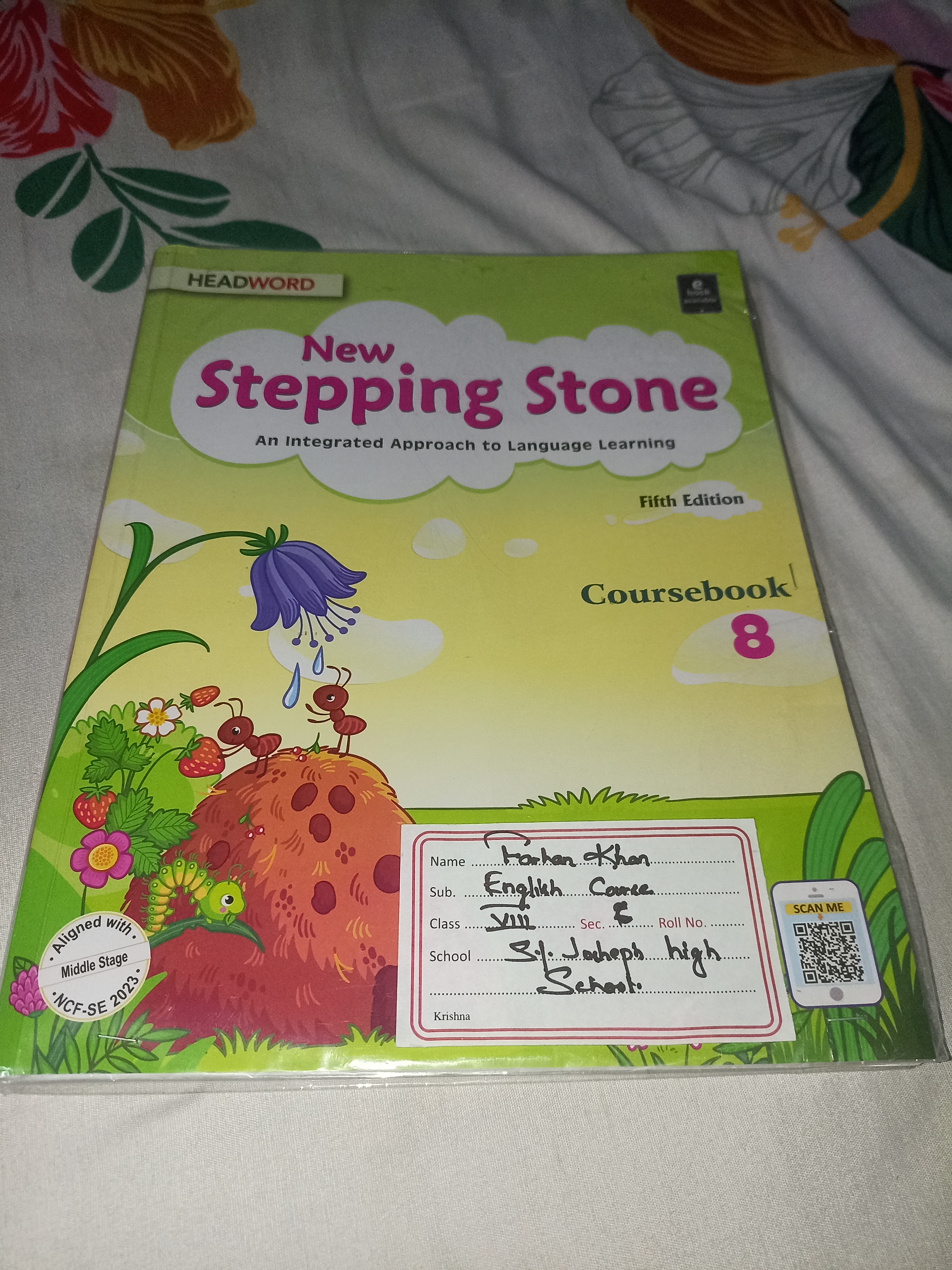 Headword new stepping stone course book class 8th