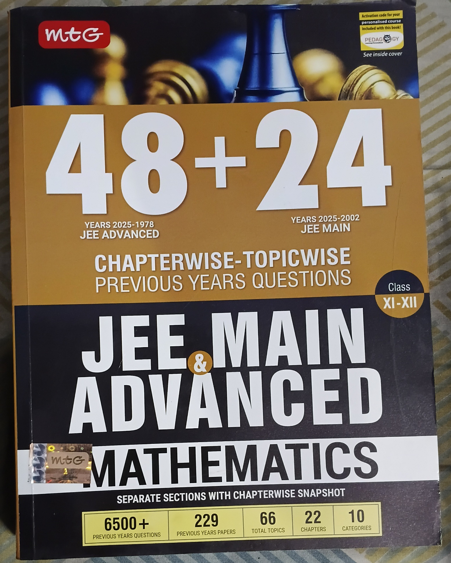 MTG 48+24 Years JEE Main & Advanced Mathematics Chapterwise-Topicwise Previous Years Questions (2025-1978)