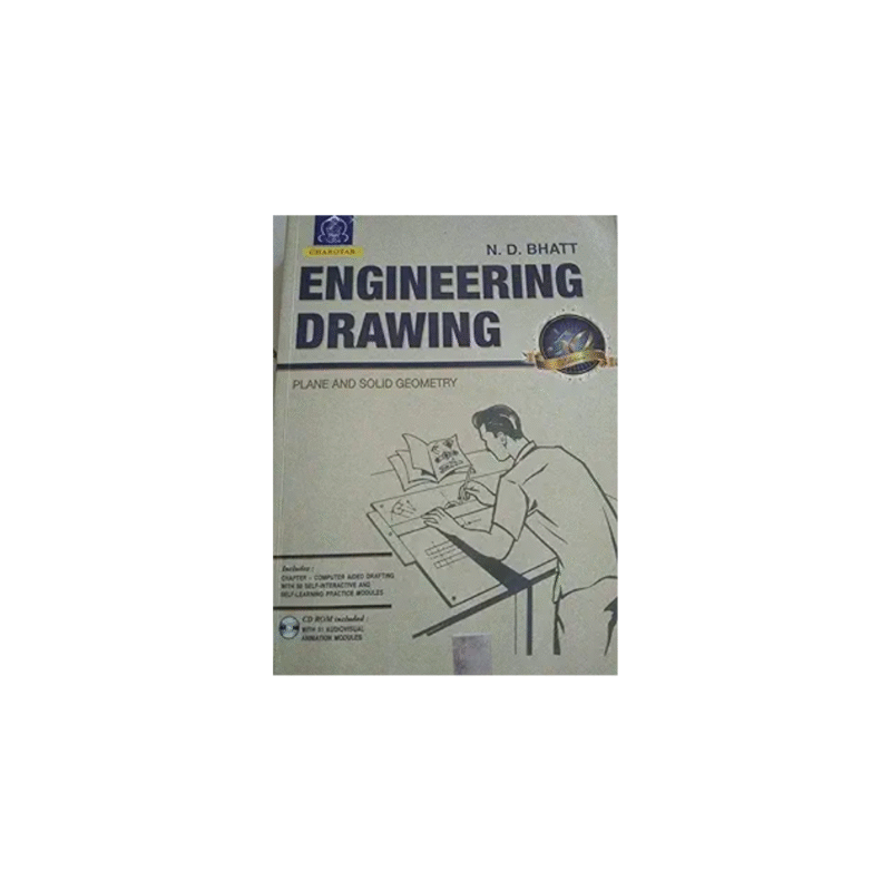 Used Charotar Publication Engineering Drawing Paperback by N.d.bhatt (Author)