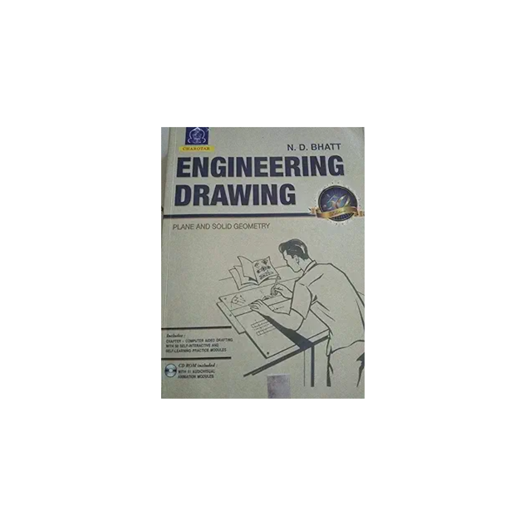 Used Charotar Publication Engineering Drawing Paperback By N d bhatt 