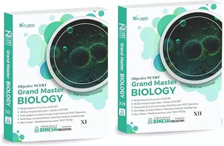DINESH Objective NCERT Grandmaster Biology for NEET 2025 Exam (15000+ Questions) - Topicwise + Articlewise MCQ from Each Line of NCERT Book (Volume 1 and 2)