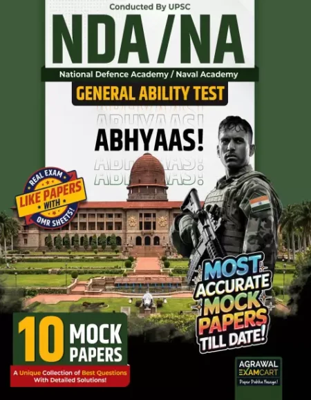 Examcart NDA / NA General Ability Test (GAT) 10 Abhyaas Mock Papers Book For 2025 Exam (English Medium)
