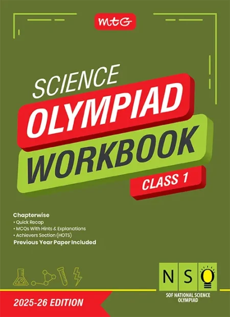 Class 1 National Science Olympiad (NSO) Workbook for 2025-26 Exam with MCQs and Achievers Section