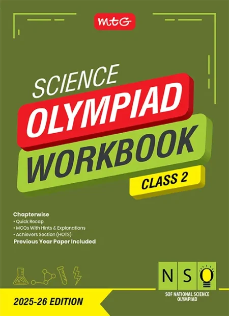 Class 2 National Science Olympiad (NSO) Workbook for 2025-26 Exam with MCQs and Achievers Section