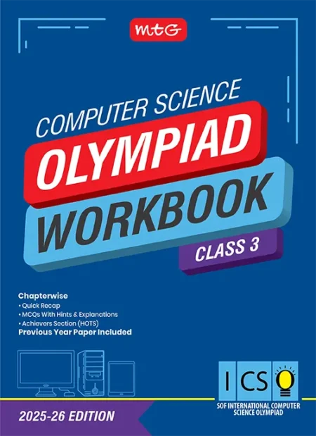 Class 3 International Computer Science Olympiad (ICSO) Workbook for 2025-26 Exam with MCQs and Achievers Section
