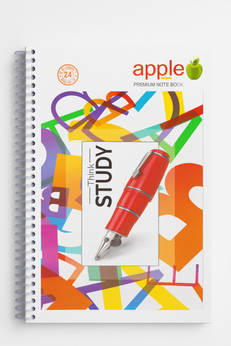 Apple Spiral Notebook - A4 Size,200 Pages - ruled (Pack of 1)/ Notebook For College Students, Office/Notebook for Writing,