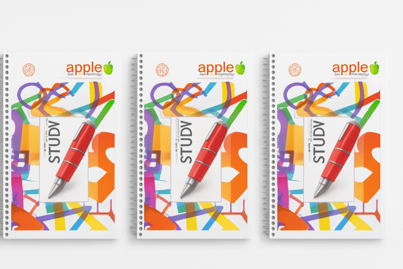 Apple Spiral Notebook – A4 Size,460 Pages – ruled (Pack of 3)/ Notebook For College Students, Office/Notebook for Writing