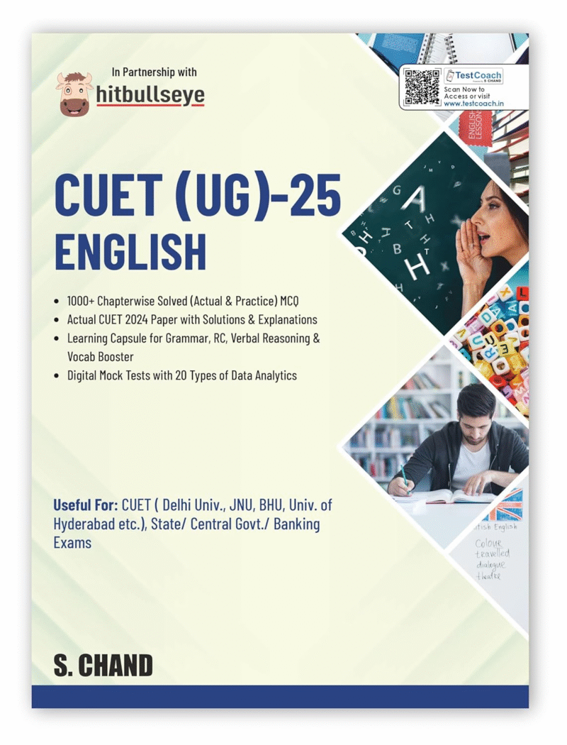 CUET (UG) English Entrance Exam Book 2025 | Leaning Capsule for Grammar, Vocabulary (Vocab Booster), English Language, Verbal Reasoning | 1000+ Chapterwise Solved MCQ | CUET 2024 Papers with Solutions | Mock Tests | Digital Access on TestCoach | Hitbullseye