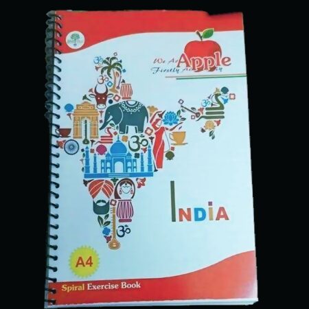 Apple Spiral Notebook – A4 Size,550 Pages – ruled (Pack of 1)/ Notebook For College Students, Office/Notebook for Writing