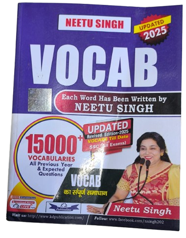Neetu Singh Vocab 15000+ Vocabularies All Previous Year & Expected Questions Each Word Has Been Written by Neetu Singh 2025