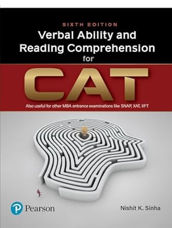Verbal Ability and Reading Comprehension for CAT | Useful for MBA Entrance Examinations like SNAP, XAT, IIFT | Includes Solutions and Explanations of CAT 2023 Paper | 6th Edition | - Pearson