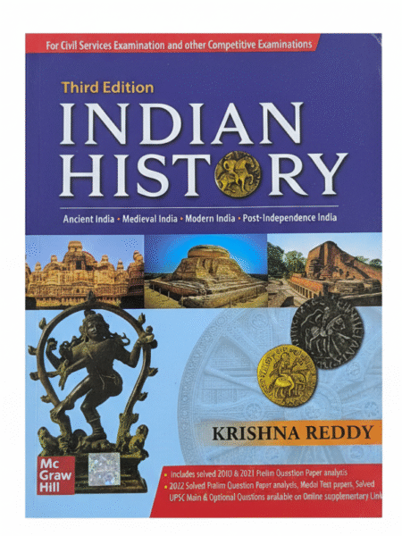 Indian History (English), 3e for UPSC CSE 2025-26 | Krishna Reddy Paperback – 27 June 2022 by Late Krishna Reddy (Author)