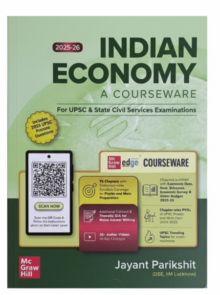Indian Economy Courseware by Jayant Parikshit for UPSC CSE 2025-26 | 35+ Author Videos | Chapter-wise PYQs of UPSC Prelims & Mains (2009-2025) | Latest Economic Survey, Budget, Govt Schemes | Structured Pedagogy (Tables, Flowcharts, Info boxes, Infographics) Paperback – 20 June 2025 by Jayant Parikshit (Author)
