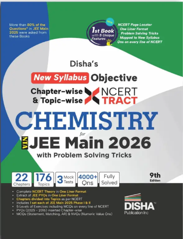 Disha's New Syllabus Objective NCERT Xtract Chemistry with Problem Solving Tricks for NTA JEE Main 9th Edition | BITSAT, VITEEE & KCET | Tips on your Fingertips, Previous Year Question Bank PYQs (Paperback, Disha Experts)