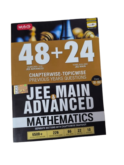 MTG 48 + 24 Years JEE Main (2025-2002) and JEE Advanced (2025-1978) Chapter-wise Topic-wise Previous Years Solved Papers Mathematics Book | PYQ Question Bank For 2026 Exam Paperback – 12 May 2025 by MTG Editorial Board (Author)