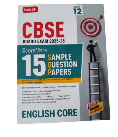 MTG CBSE Class 12 ScoreMore 15 Sample Papers English Core For 2025-2026 Board Exam | Chapter-wise Competency-Based Questions (CBQs) | Based on Latest CBSE Pattern & Syllabus Paperback – 18 August 2025
