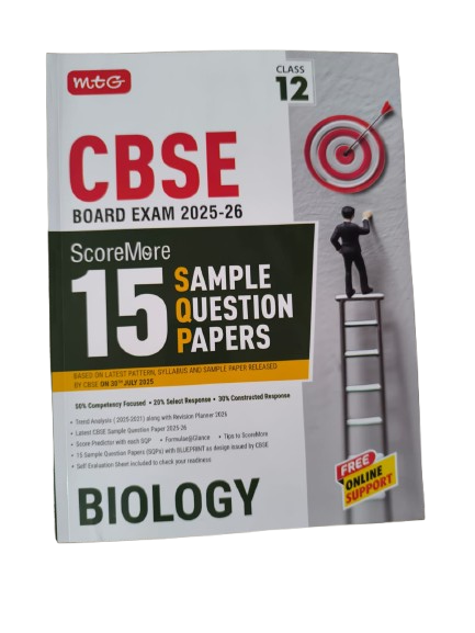 MTG CBSE Class 12 ScoreMore 15 Sample Papers Biology Book For 2025-2026 Board Exam | Chapter-wise Competency-Based Questions (CBQs) | Based on Latest CBSE Pattern & Syllabus Paperback – 12 August 2025 by MTG Editorial Board (Author)