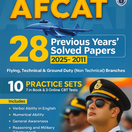 AFCAT 28 Previous Years' Solved Papers 2025-2011 ,PW