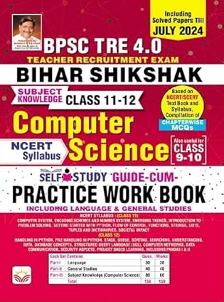 BPSC Tre 4.0 Computer Science Self Study Guide & Practice Work Book (English Medium)(5148) Paperback – 13 November 2024 by Kiran Institute of career excellence (Author)