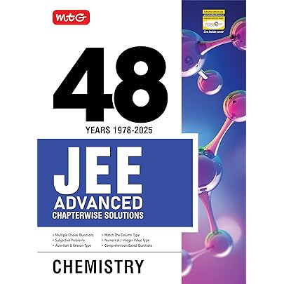 MTG 48 Years JEE Advanced (2025-1978) Chapter-wise Previous Years Solved Question Papers Chemistry Book | JEE Advanced PYQ Question Bank For 2026 Exam