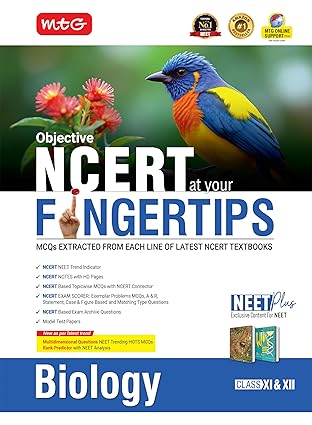 MTG Objective NCERT at your FINGERTIPS Biology For 2025-2026 Exam - NCERT NEET Trend Indicator, HOTS MCQs, Rank Predictor & Notes with HD Pages | NEET Books (Based on NCERT Latest Pattern)
