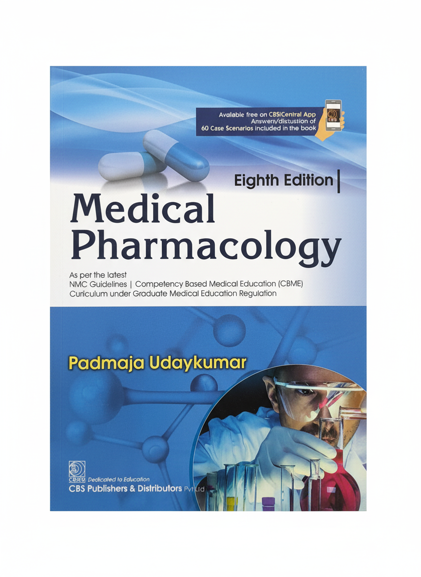 Medical Pharmacology 8ed. | As per the latest NMC Guidelines - 2025 | ISBN - 9789349057043 Paperback – 10 April 2025 by Padmaja Udaykumar (Author)