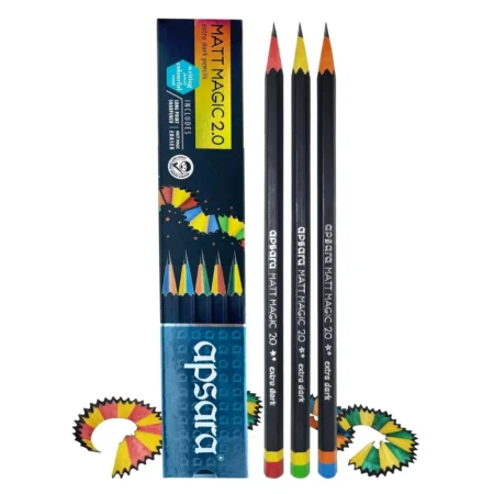 Apsara Matt Magic Extra Dark Pencil Black Multicolor