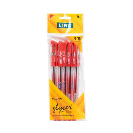 LINC GLYCER Ball Pen - Pack of 5 RED PEN