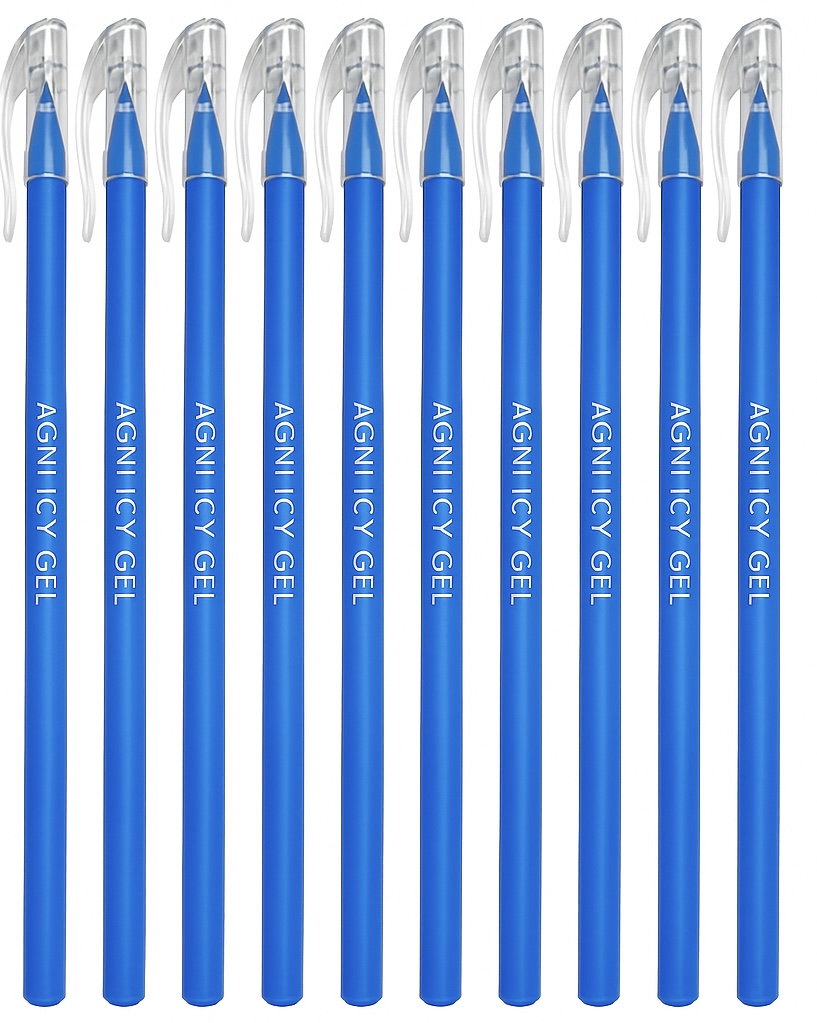 AGNI ICY GEL PACK OF 10 BLUE PEN