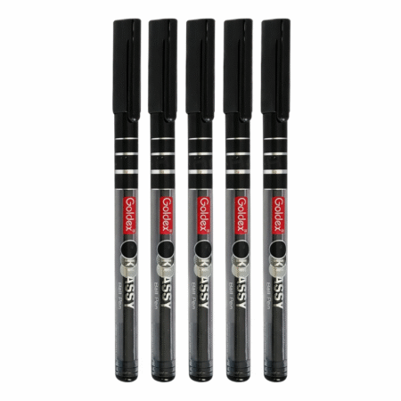 GOLDEX KLASSY BALL PEN BLACK (PACK OF 5)