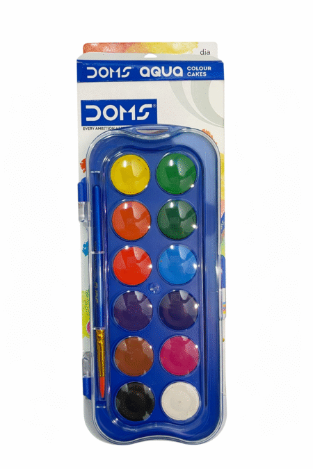 DOMS aqua colour cakes with paint brush