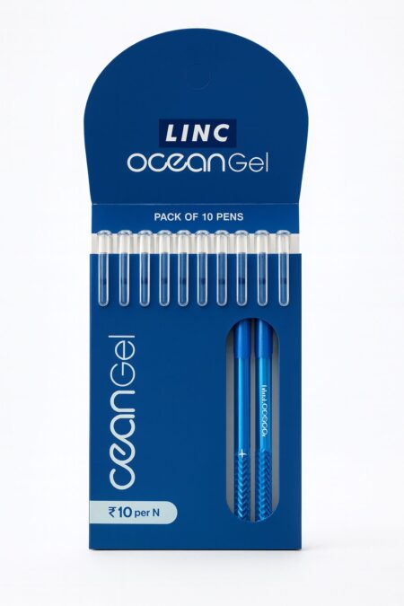 LINC OCEAN GEL pack of 10 blue pens
