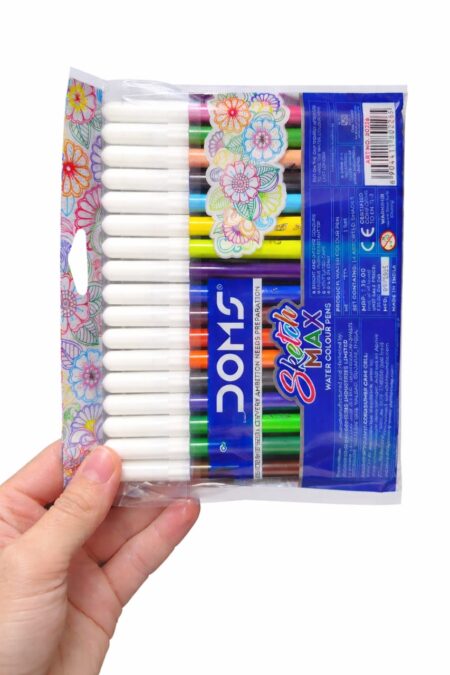 DOMS WATER COLOUR PENS 12 COLOURS ( BIG )