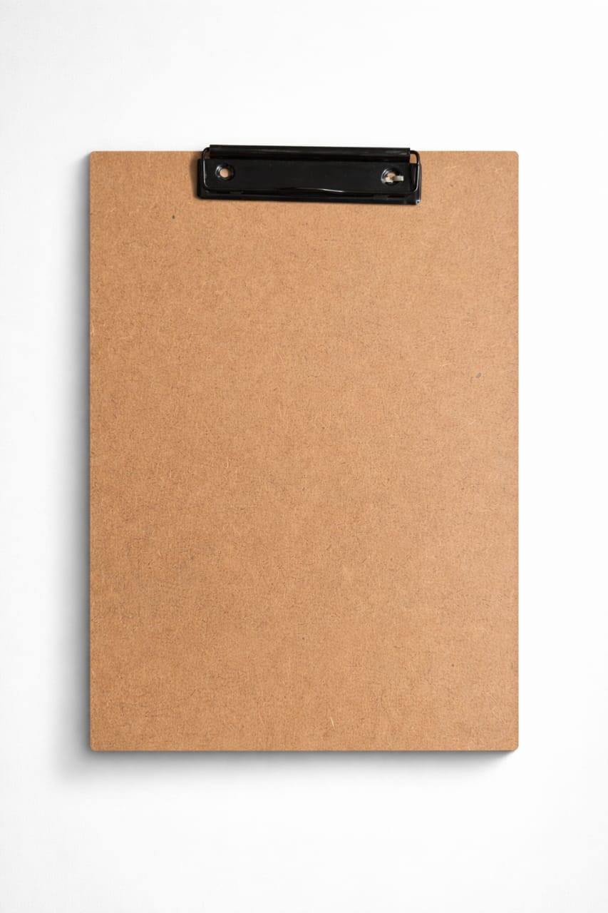 A4 EXAM WRITING WOODEN PAD WITH METAL CLIPBOARD