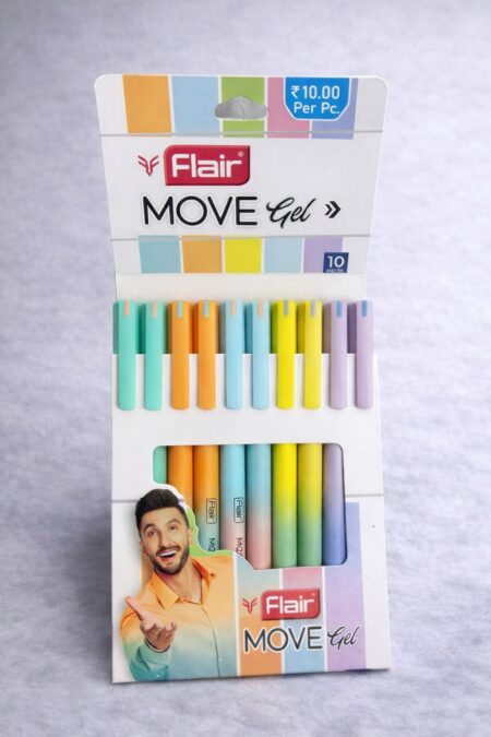 FLAIR MOVE GEL PEN  BLUE PACK OF 10