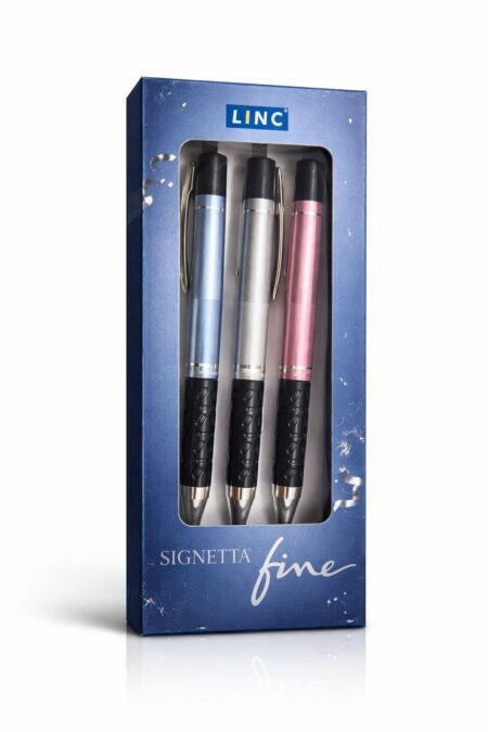 LINC SIGNETTA 3 COLOUR BALL PEN ( BLUE,BLACK,RED)