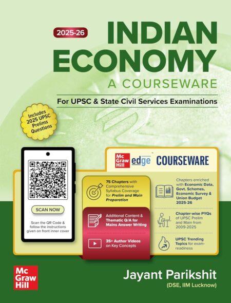 Indian Economy Courseware by Jayant Parikshit for UPSC 2026 | 35+ Author Videos | Chapter-wise PYQs of UPSC Prelims & Mains (2009-2025) | Economic Survey, Budget, Govt Schemes | Structured Pedagogy Paperback – 20 June 2025 by Jayant Parikshit (Author)