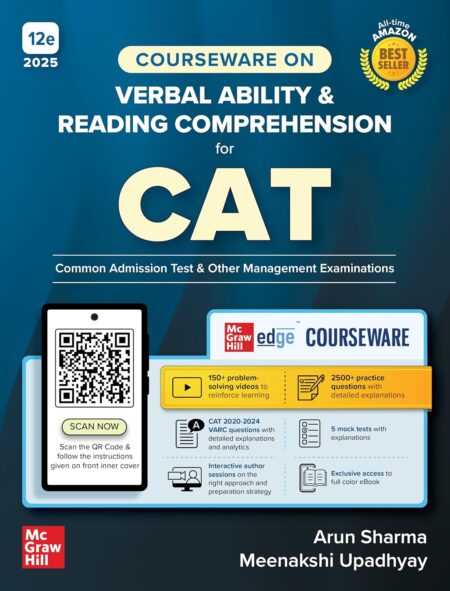 Verbal Ability & Reading Comprehension Courseware, 12e for CAT 2025-26 by Arun Sharma | VARC | Solved PYQs (2021-24) | 2500+ Solved Practice Questions | 150+ Conceptual Author Videos | 5 Mock Tests | Sectional Tests | Live Interactive Sessions with Author Paperback – 15 June 2025 by Arun Sharma (Author), Meenakshi Upadhyay (Author)
