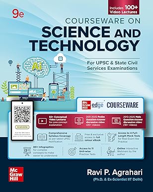 Science and Technology Courseware, 9e by Ravi P. Agrahari for UPSC 2026 | 100+ Author Video Lectures | Prelims PYQs (2011-25) & Mains PYQs (2013-25) | 11 Practice Test | Mock Tests | Colour E-book