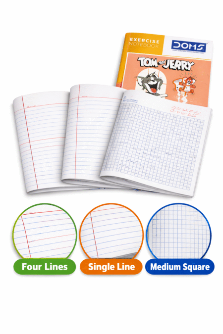 Doms Exercise Notebook | Combo of 6 Hindi, 3 Maths and 3 English Notebooks | 120 pages | MRP - Rs.40 per unit | 24.0cm x 18.0cm | Practice Notebook for School Students | Doms Copy | Valuable Combo