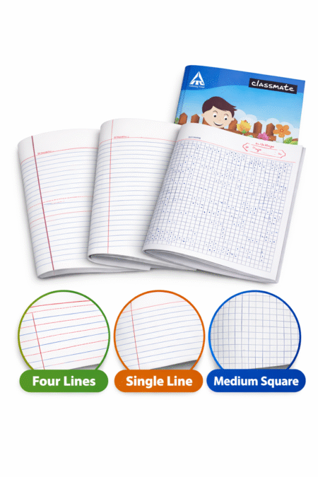 Classmate Notebook | Combo of 3 Hindi, 3 Maths and 3 English Notebooks | 172 pages | MRP - Rs.48 per unit | 24.0cm x 18.0cm | Practice Notebook for School Students | Classmate Copy | Valuable Combo