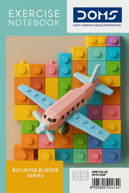 Doms Exercise Notebook | 172 Pages | English Notebook | Four Lines with Gap | 24.0cm x 18.0cm | Practice Notebook for School Students | Doms Copy