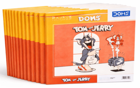 Doms Exercise Notebook | 172 Pages | Set of 12(MRP - Rs.59 per unit) | Hindi Notebook | Ruled Notebooks | 24.0cm x 18.0cm | Practice Notebook for School Students | Doms Copy | TOM & JERRY SERIES