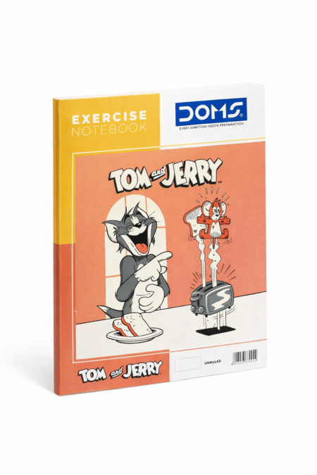 Doms Exercise Notebook | 120 Pages | Unruled Notebook | 24.0cm x 18.0cm | Practice Notebook for School Students | Doms Copy | TOM & JERRY SERIES