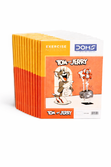 Doms Exercise Notebook | 172 Pages | Set of 12(MRP - Rs.59 per unit) | Unruled Notebook | 24.0cm x 18.0cm | Practice Notebook for School Students | Doms Copy | TOM & JERRY SERIES