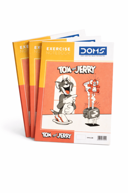 Doms Exercise Notebook | 172 Pages | Set of 3 (MRP - Rs.59 per unit) | Unruled Notebook | | 24.0cm x 18.0cm | Practice Notebook for School Students | Doms Copy | TOM & JERRY SERIES