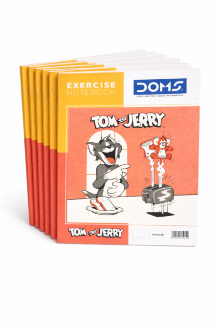 Doms Exercise Notebook | 120 Pages | Set of 6(MRP - Rs.40 per unit) | Unruled Notebook | 24.0cm x 18.0cm | Practice Notebook for School Students | Doms Copy | TOM & JERRY SERIES