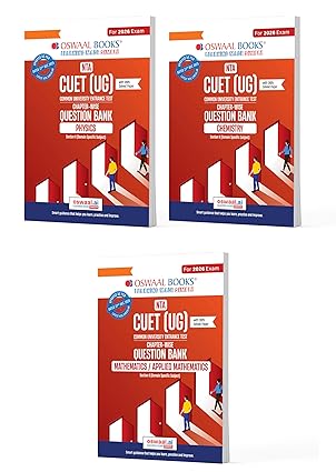Oswaal NTA CUET (UG) Question Banks | Chapterwise & Topicwise | Physics, Chemistry & Maths | Set of 3 Books | Entrance Exam Preparation Books 2026 Product Bundle – 11 March 2026