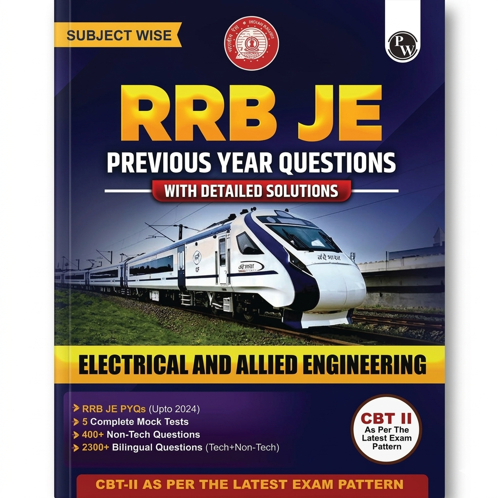 PW RRB JE Electrical and Allied Engineering | Subjectwise Previous Year Questions with Detailed Solutions | CBT-ll As Per Latest Exam Pattern | 2300+ Bilingual Questions Paperback – 10 September 2025 by Physic Wallah (Author) ISBN-9789371538305