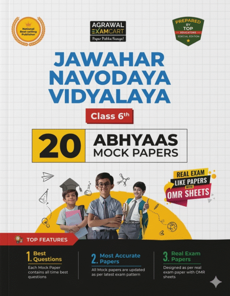 Examcart Jawahar Navodaya Vidyalaya (JNV) Class 6 Entrance Exam 2027 | 20 Abhyaas Mock Test Papers with OMR Sheets (English Medium) Paperback – 29 July 2025 by Examcart Experts (Author) ISBN- 9789360545055